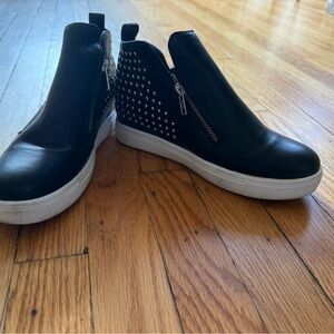 Black Studded Women's Sneakers
